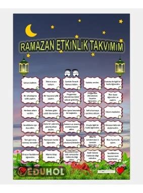 Ramazan Etkinlik Takvimi Eduhol Etkinlik İndir Oyun Oyna Test Çöz