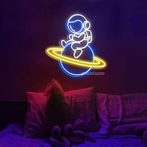 Space Themed Astronaut Neon Sign The Best T For Kids Neon Signs