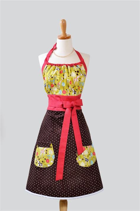 Cute Kitsch Apron Modern Design In Michael Miller Giraffe Etsy