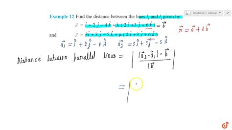 Find The Distance Between The Lines L And L Given By Gt R