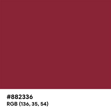 Dark Red Rose Color Hex Code Is 882336