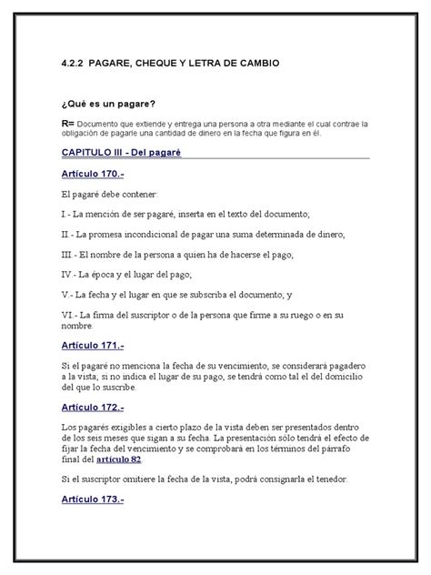 422 Pagare Cheque Y Letra De Cambio Cheque Pagaré