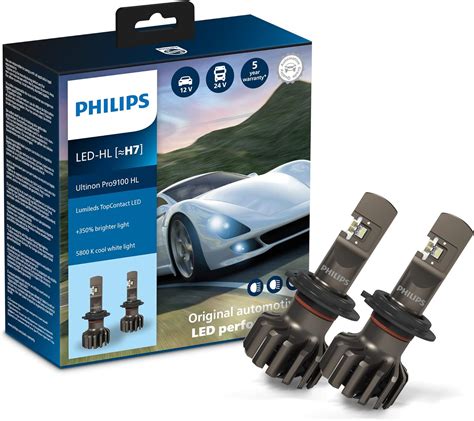 Philips Ultinon Pro9100 LED Lampadina Fari Auto H7 Piu 350 Percento