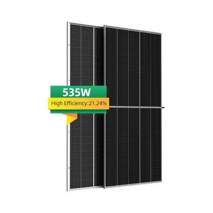 ja solar 535w bifacial mono perc módulo de doble vidrio de media celda