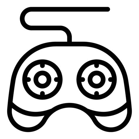 gaming input device icon outline joystick controller  vector