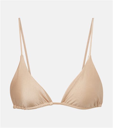 Via Bikini Top In Beige Jade Swim Mytheresa