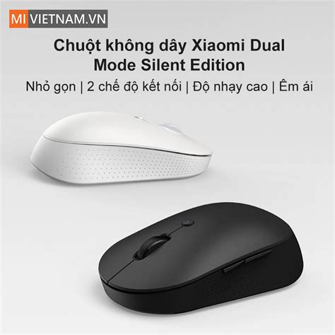 Chuột Không Dây Xiaomi Dual Mode Silent Edition 1300dpi Mi Việt Nam