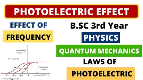 Laws Of Photoelectric Effect Effect Of Frequency Photo Metal B SC