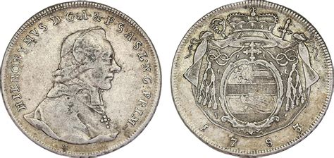 Österreich Salzburg Taler 1783 M Hieronymus von Colloredo 1772