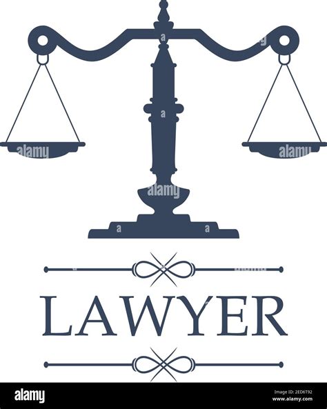 Legal center or law advocate icon with symbol of Justice Scales for ...