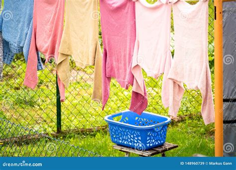 Laundry on the clothesline stock image. Image of wash - 148960739