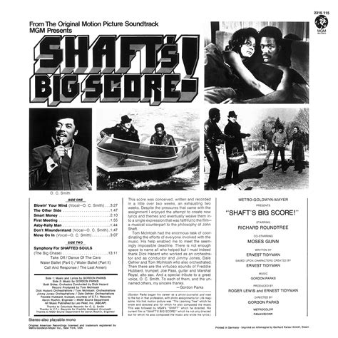 Music Crates: Gordon Parks ‎– Shaft's Big Score! Soundtrack 1972