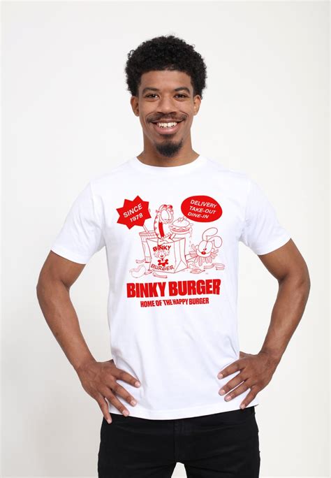 Henry Tiger Garfield 45 Binky Burger T Shirt Imprimé Whiteblanc