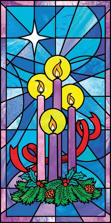 Church Banner Stained Glass Advent Stained Glass Christmas