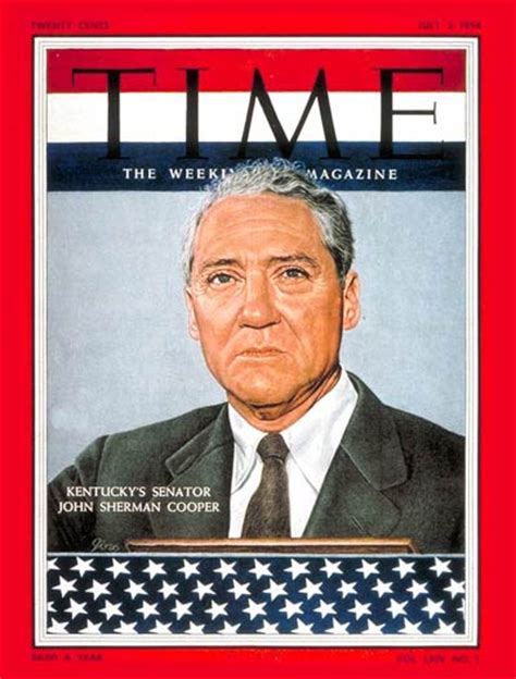 TIME Magazine Cover Sen John S Cooper July 5 1954 Congress