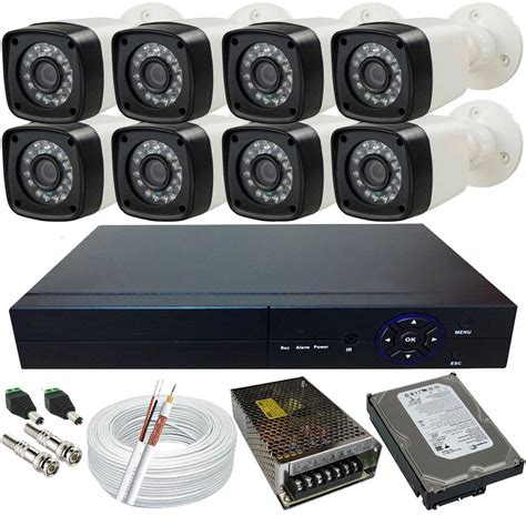 Kit 8 Câmeras Full HD 1080P Cftv Para Monitoramento Residencial e