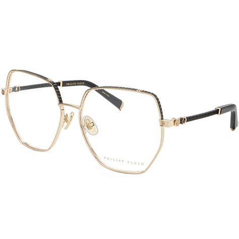 Óculos de Grau Geométrico Philipp Plein VPP054S Dourado