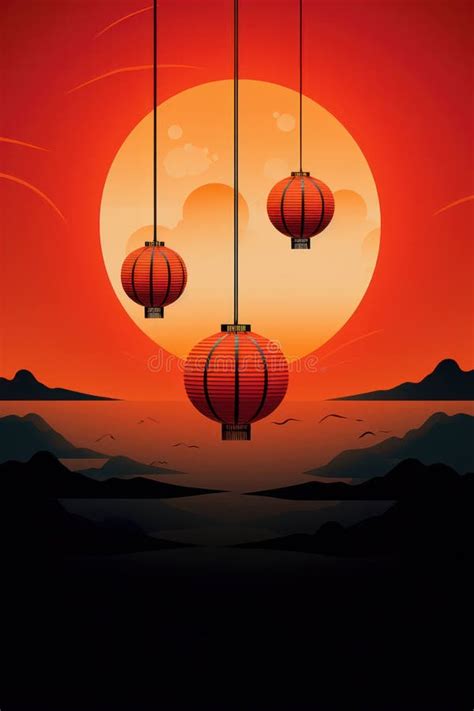 Ilustra O Da Arte Asi Tica Cultura Asia Design Fundo Tradi O Vermelha