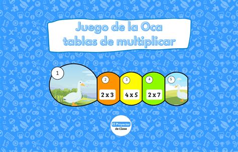 Juego De La Oca Para Practicar Las Tablas De Multiplicar El Proyector