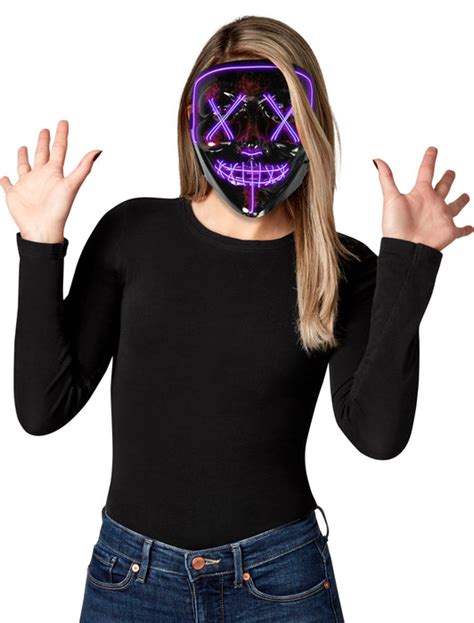 LED Purple Mask — Costume Super Center