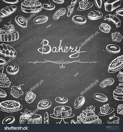 Vintage Bakery Poster Freehand Drawing On The Royalty Free Stock