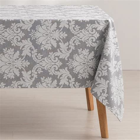 Nappe Anti Taches Table Carr E Florale Jacquard Imperm Able X