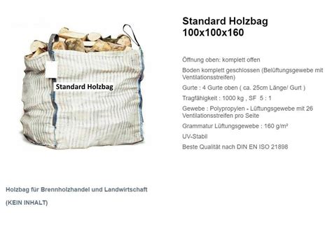 Woodbag Holzbag BigBag Premium Brennholz Holz Big Bag Säcke Profi eBay