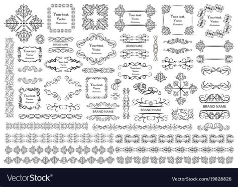 Set of graphic elements for design Royalty Free Vector Image