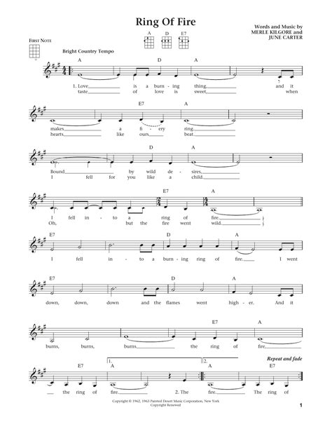 Ring Of Fire From The Daily Ukulele Arr Liz And Jim Beloff By