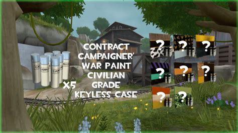 [tf2] Unbox 5 Contract Campaigner War Paint Civilian Grade Keyless Case Youtube