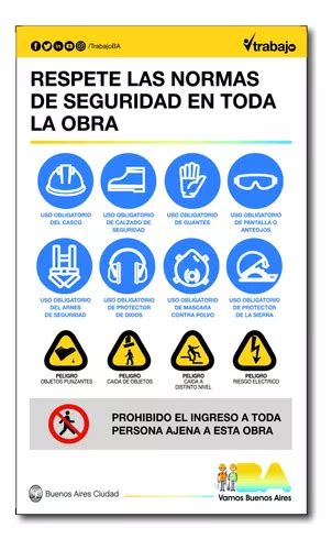 Cartel Normas Seguridad Caba X Cm Corrugado Pl Stico Mercadolibre