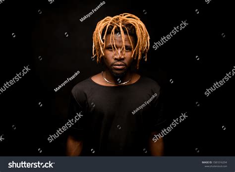 Black Guy Blonde Dreadlocks Posing Dark Stock Photo Shutterstock