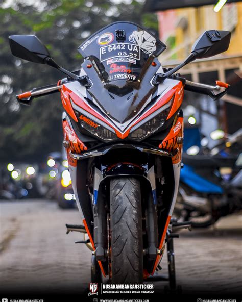 Sticker Motor Honda Cbr R All New Livery Mandalika Hitam Orens