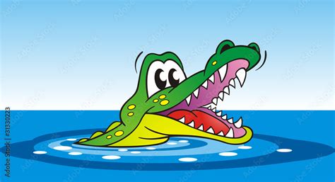 Crocodile with sharp Teeth Stock Illustration | Adobe Stock