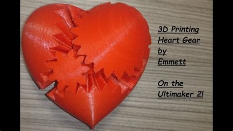 3d Printing And Assembling A Heart Gear On The Ultimaker 2 Youtube