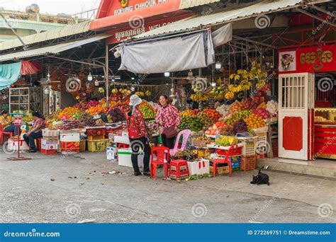 Typical Cambodian Market In Battambang Editorial Photo Image Of