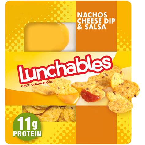 Lunchables Nachos Cheese Dip Salsa Snack Kit Oz Tray Walmart