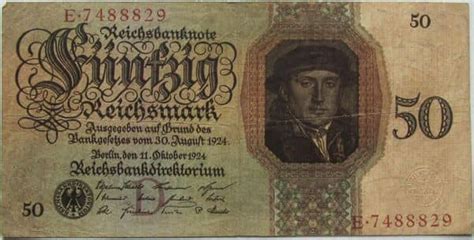 Billete 50 Reichsmark Reichsbanknote Alemania Imperio Foronum