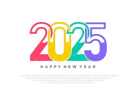 Premium Vector 2025 Happy New Year Logo Design Colorful And Trendy