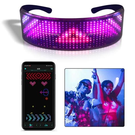 Full Color Smart Glasses Programmable Led Bluetooth Glasses Luminous