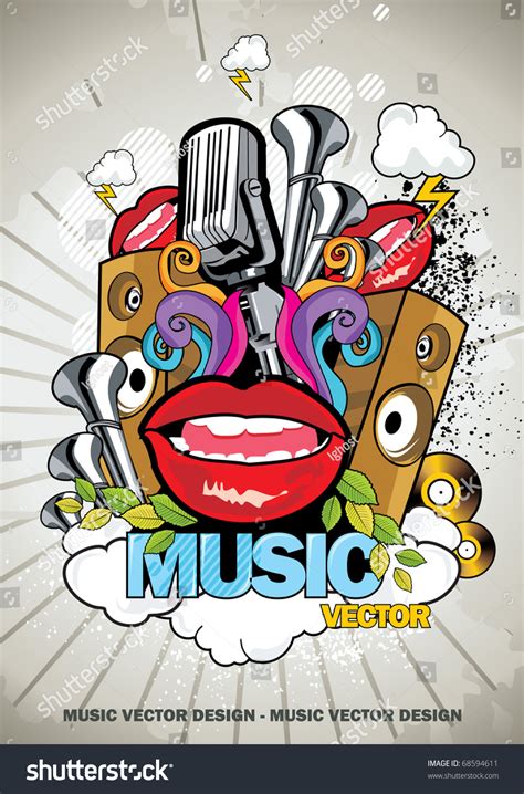 Music Urban Vector Art Stock Vector Royalty Free 68594611