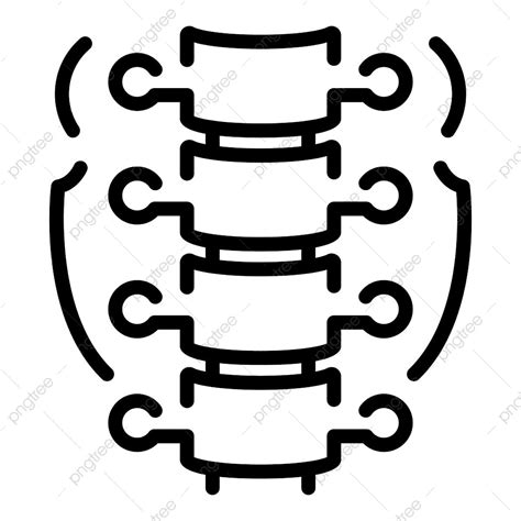 Part Of Human Spine Icon Of Background Skull Png And Vector With