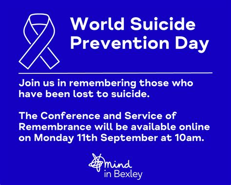 World Suicide Prevention Day Conference And Service Of Remembrance