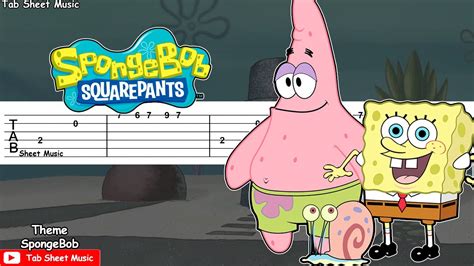 Spongebob Theme Easy Slow Guitar Tutorial Youtube