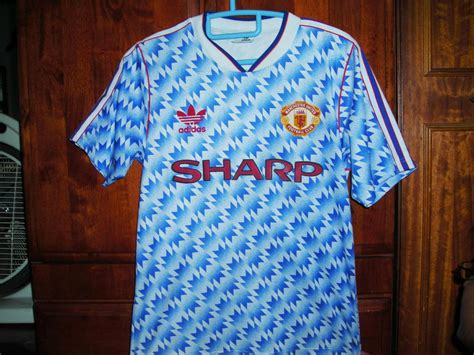 Manchester United Extérieur Maillot de foot 1990 1992 Sponsored by Sharp