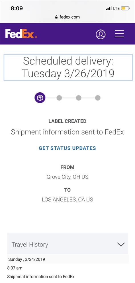 Fedex delivery went from "3-26-19 by 8pm" to just showing the date now ...