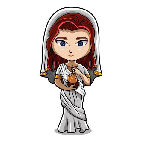 Design Du Logo De La Mascotte Hestia Chibi Esport Illustration De