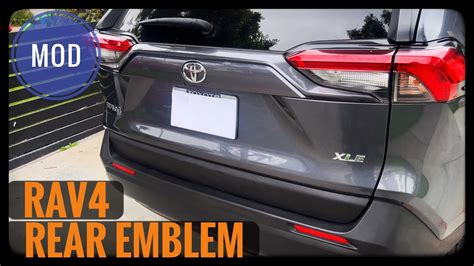 Toyota Rav Rear Overlay Emblem Installation Youtube