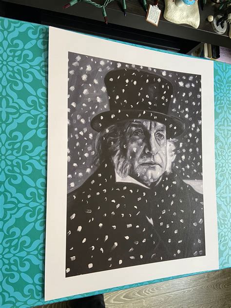 Classic A Christmas Carol Scrooge Art Print Painting Holiday Home Decor ...