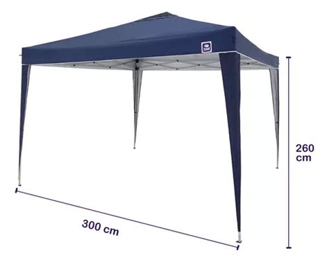 Tenda Gazebo 3x3 Sanfonada Azul Bolsa 3 Laterais R 995 em São